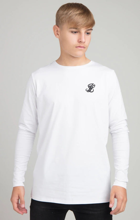 T-shirt à Ourlet Droit Core L/S Blanc Illusive London RR Store Online