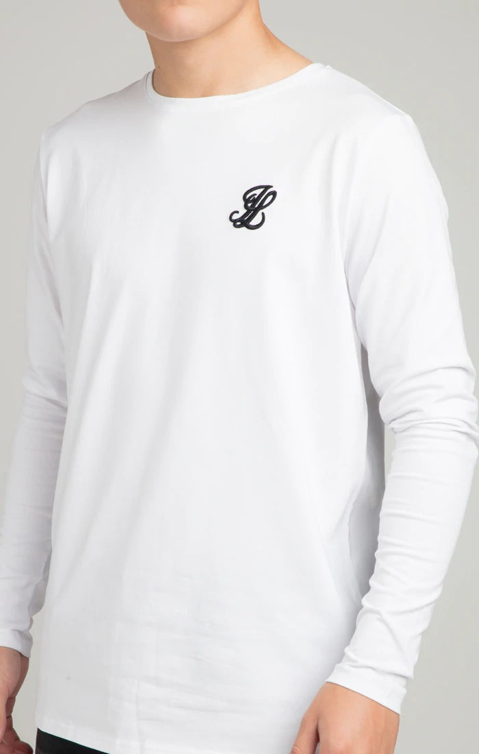 T-shirt à Ourlet Droit Core L/S Blanc Illusive London RR Store Online