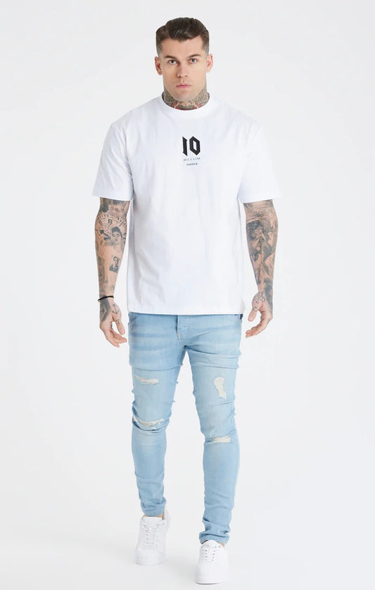 Messi X Siksilk T-shirt Oversize Avec Logo - Blanc rr store online