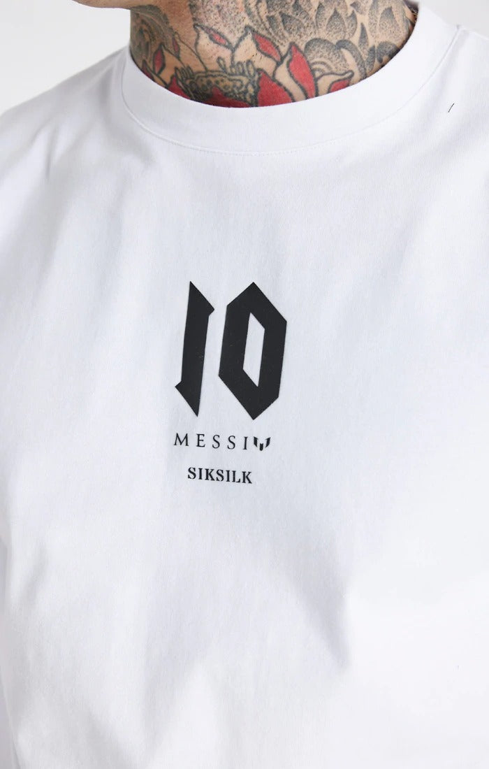 Messi X Siksilk T-shirt Oversize Avec Logo - Blanc rr store online