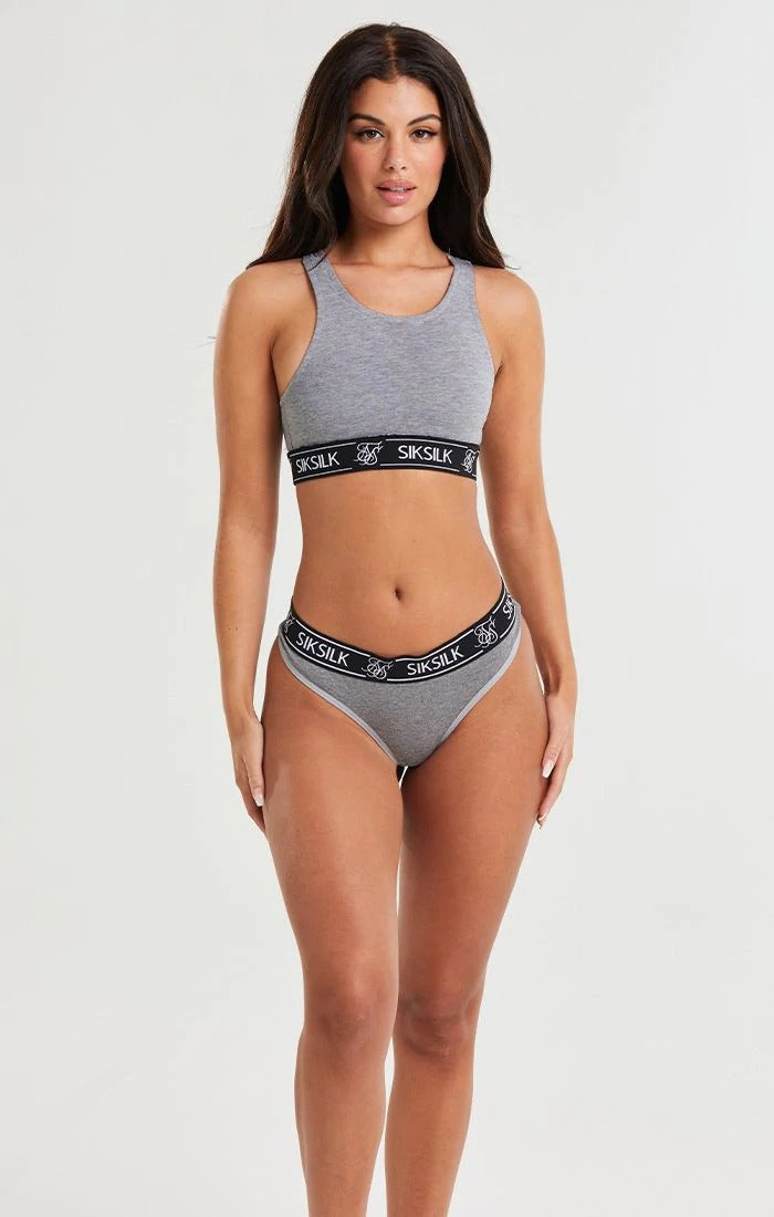 Brassière Dos Nageur Gris Chiné Siksilk RR Store Online