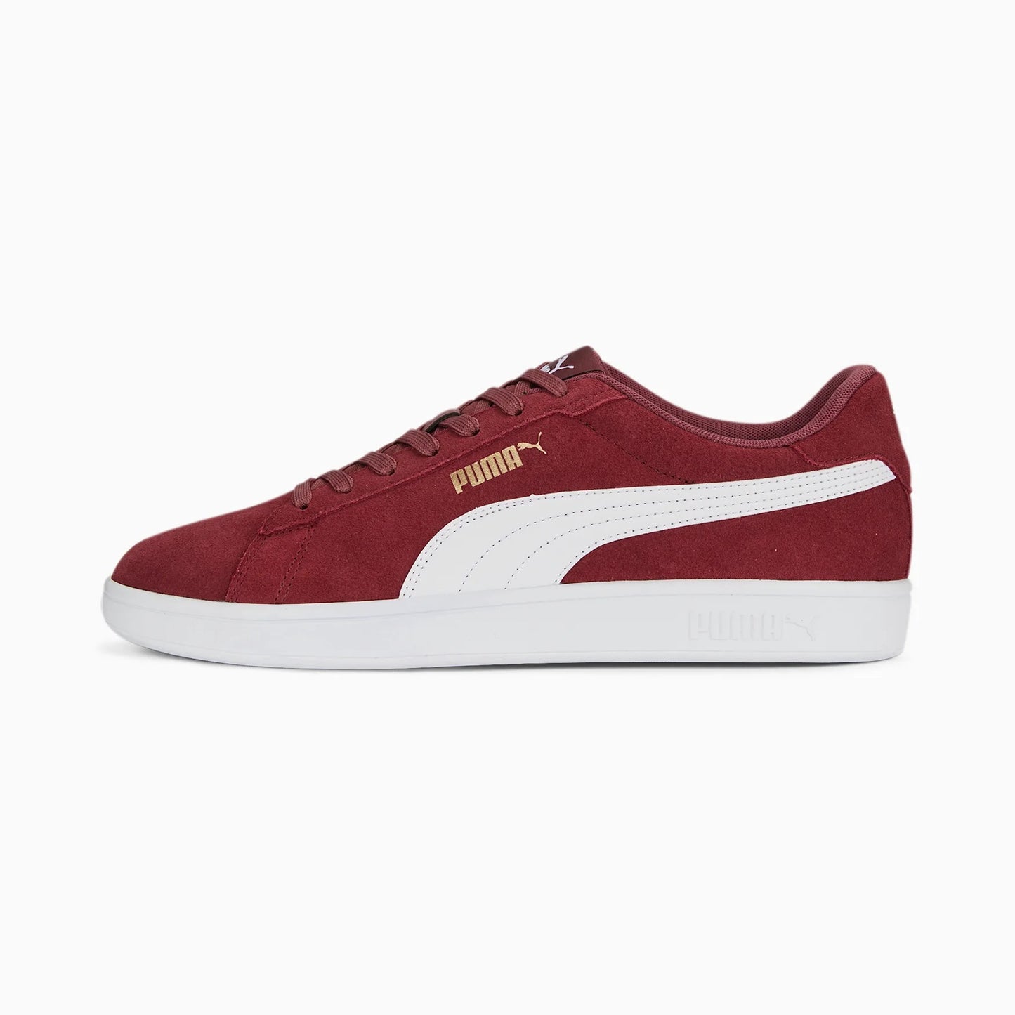 Baskets basse Puma Smash 3.0 cuir rouge Bordeaux RR Store Online