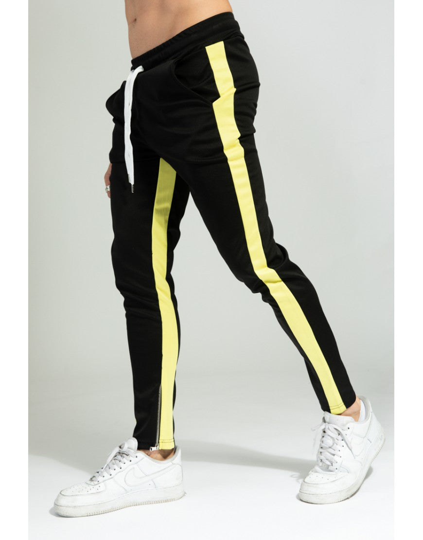 Pantalon Jogging A Bandes Jaune