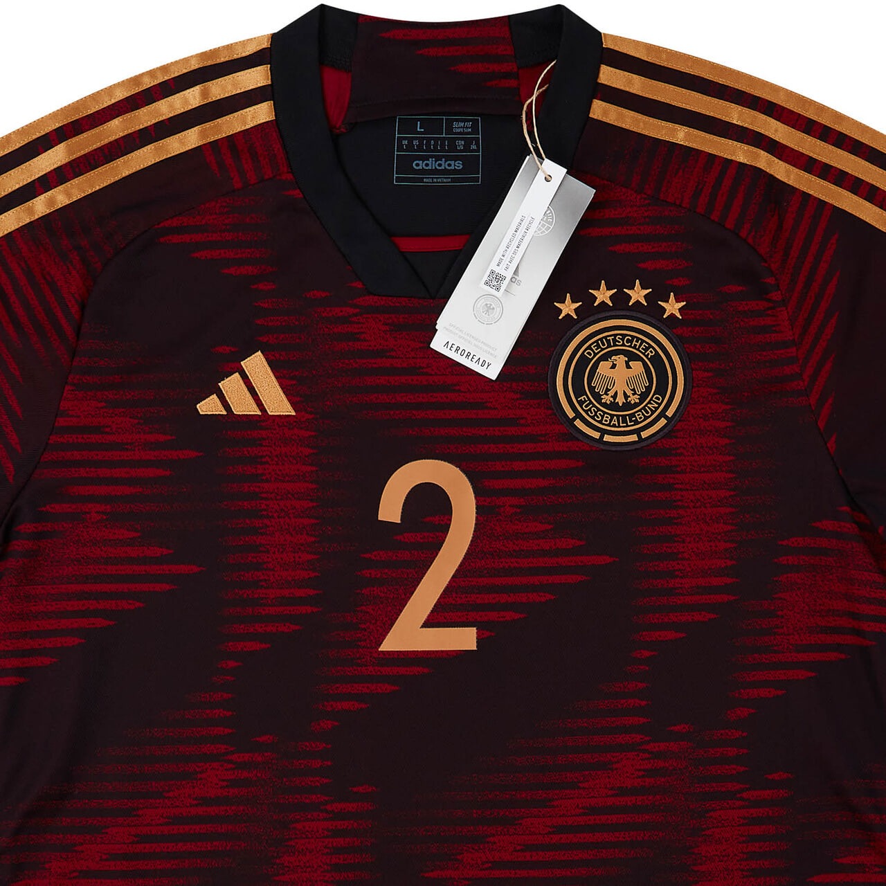 Maillot extérieur Allemagne Adidas saison 2022-23 flocage Rudiger #2 - NEUF RR Store Online